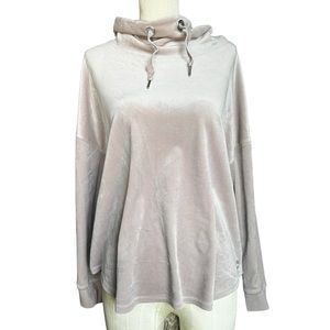 Calvin Klein Performance Velour Light Pink Cowl-Neck Hoodie